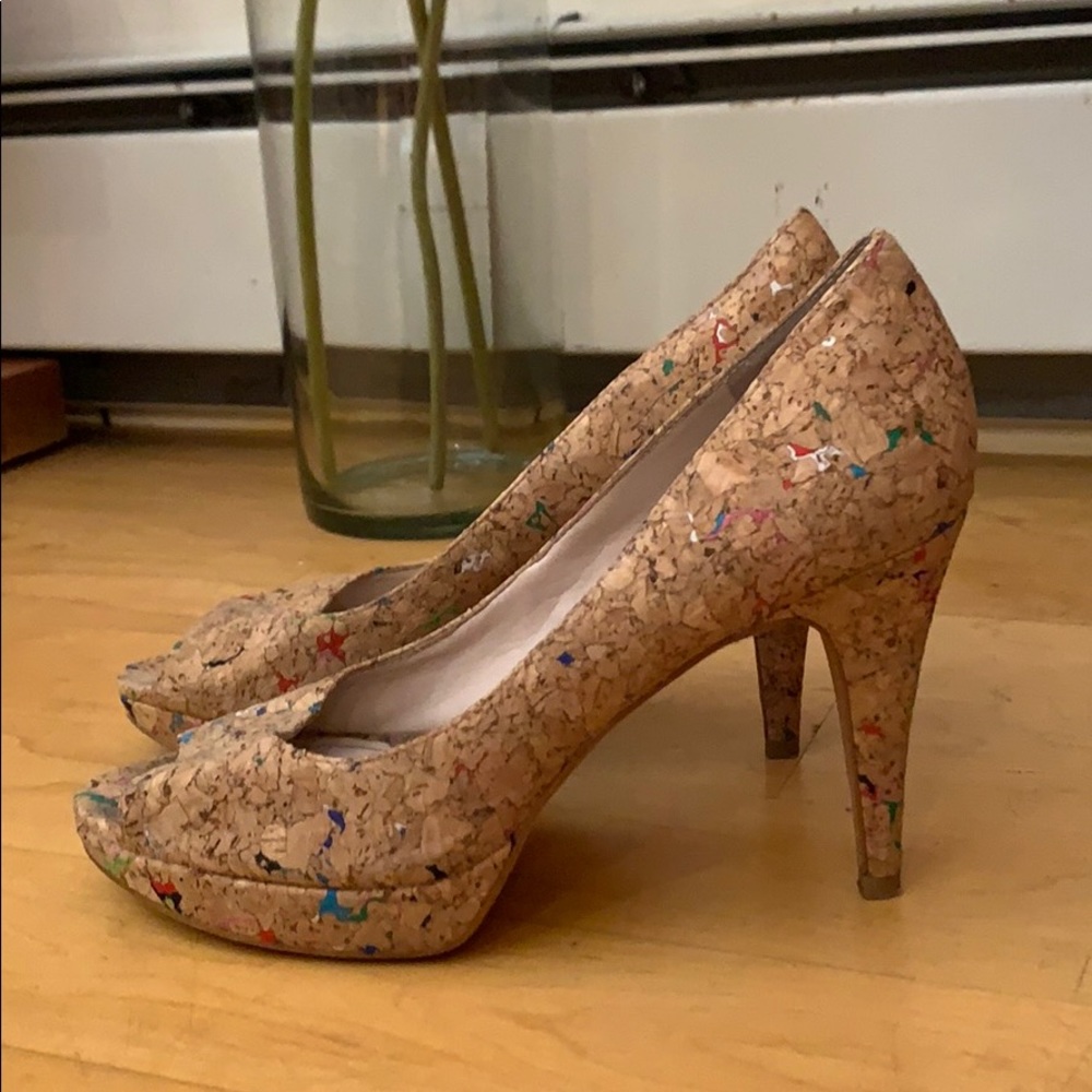 Vince Camuto Speckled Cork Heels